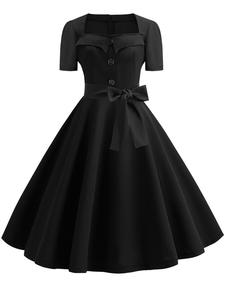 女性のためのレトロなヴィンテージサマードレス,カジュアルな赤 - Women'S Red Formal Wear のレビューと価格