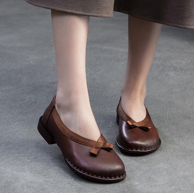2.5cm牛革エスニック秋モカシンエレガンスラグジュアリーフ - Womens Heels のレビューと価格