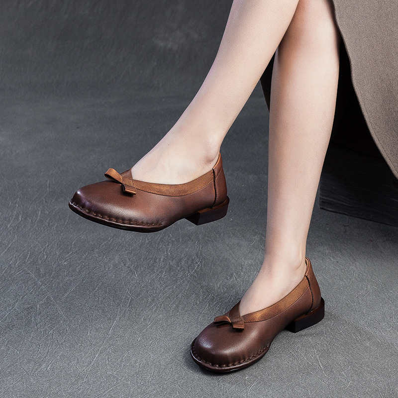 2.5cm牛革エスニック秋モカシンエレガンスラグジュアリーフ - Womens Heels のレビューと価格