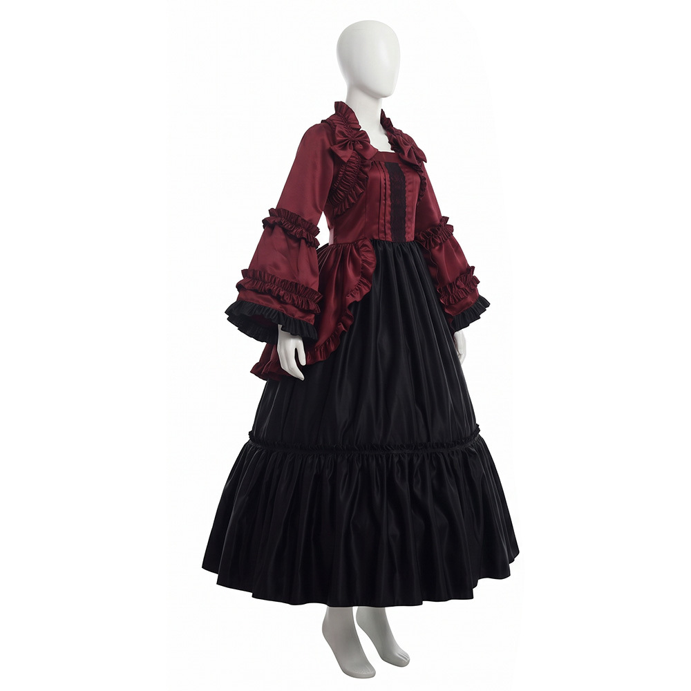 中世風のフレア袖ドレス、ヴィクトリア朝風のパーティー用フォー - Formal Dress のレビューと価格