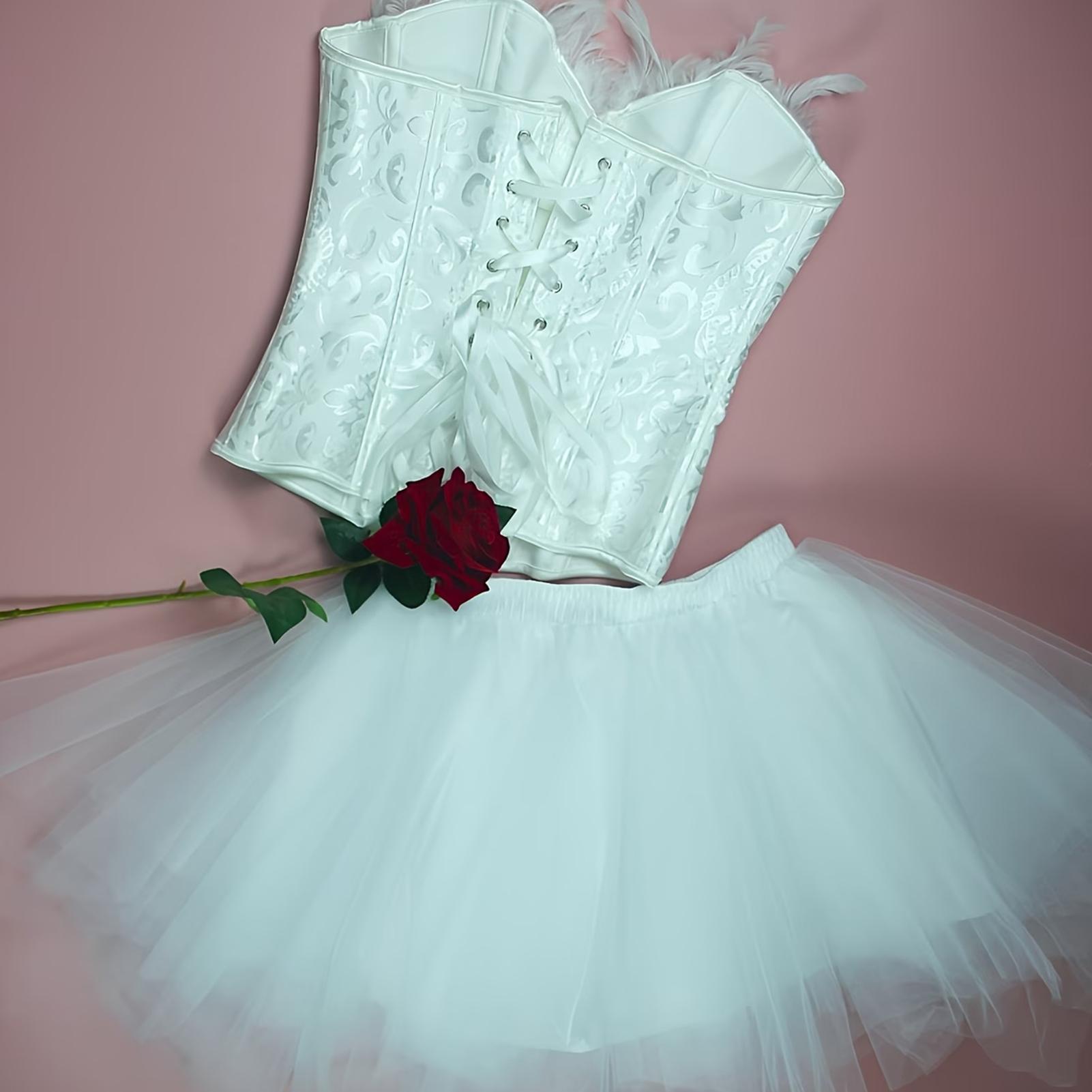 白鳥の衣装、柔らかい生地のチュール製バレエスカートセット。ハ - Formal Skirt のレビューと価格