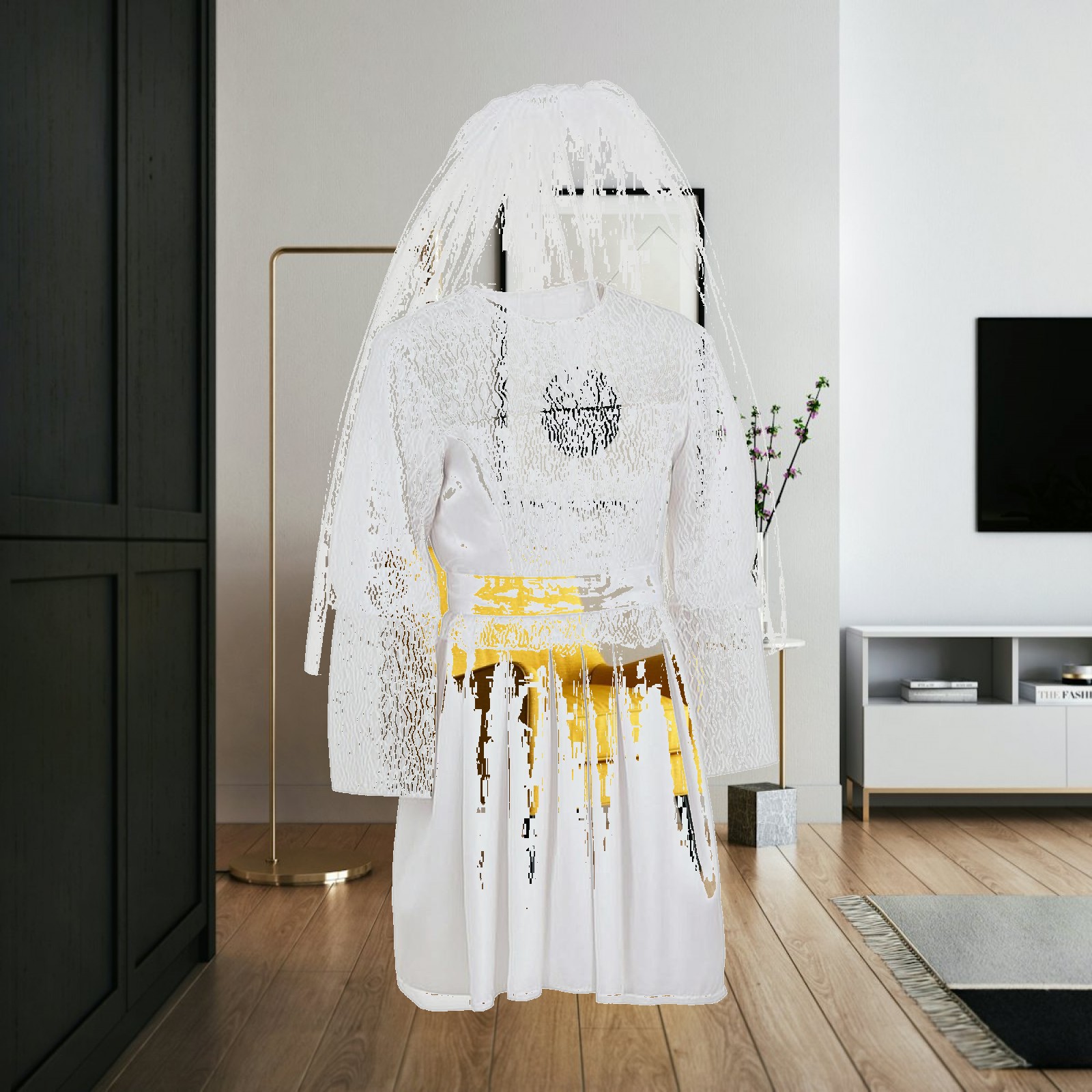 コスチュームアクセサリーセット。レースがあしらわれたワンピー - Lace Dress のレビューと価格