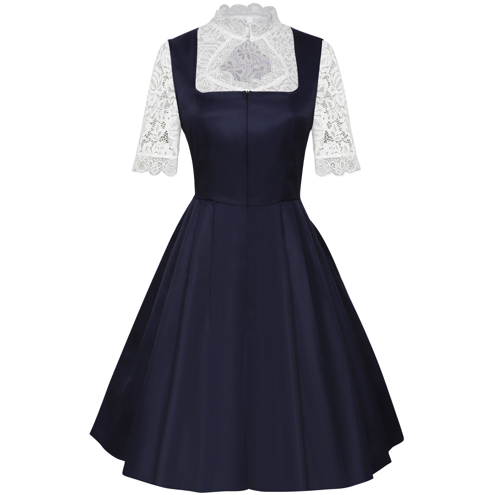 プリーツ入りプリントが施された、エレガントでセクシーなスタイ - Lace Dress のレビューと価格