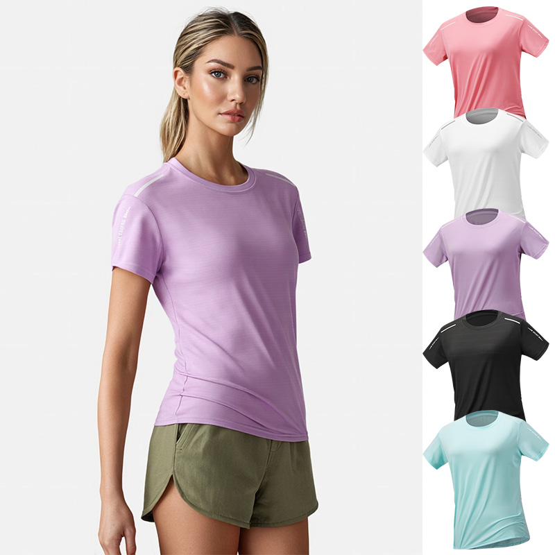 女性速乾性ランニング Tシャツアイスシルク反射性高弾性通気性 - Silk Blouse のレビューと価格