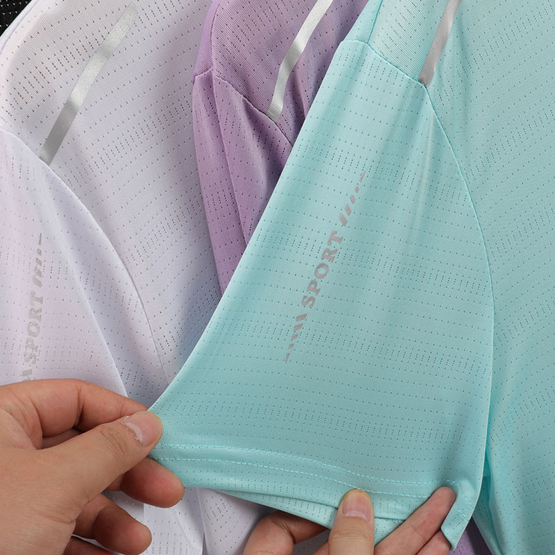 女性速乾性ランニング Tシャツアイスシルク反射性高弾性通気性 - Silk Blouse のレビューと価格