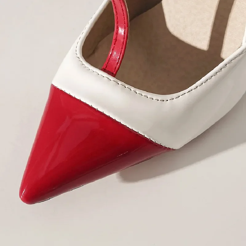 赤いエレガントなレディースパンプス。黒と他の色の組み合わせ、 - Women'S Red Formal Wear のレビューと価格