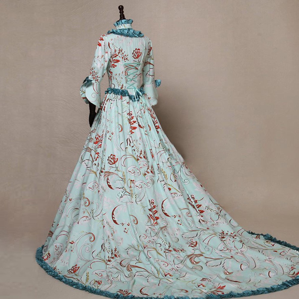 プリント柄のパッチワークドレス。フレアシルエットで、長袖、ハ - Evening Gown のレビューと価格