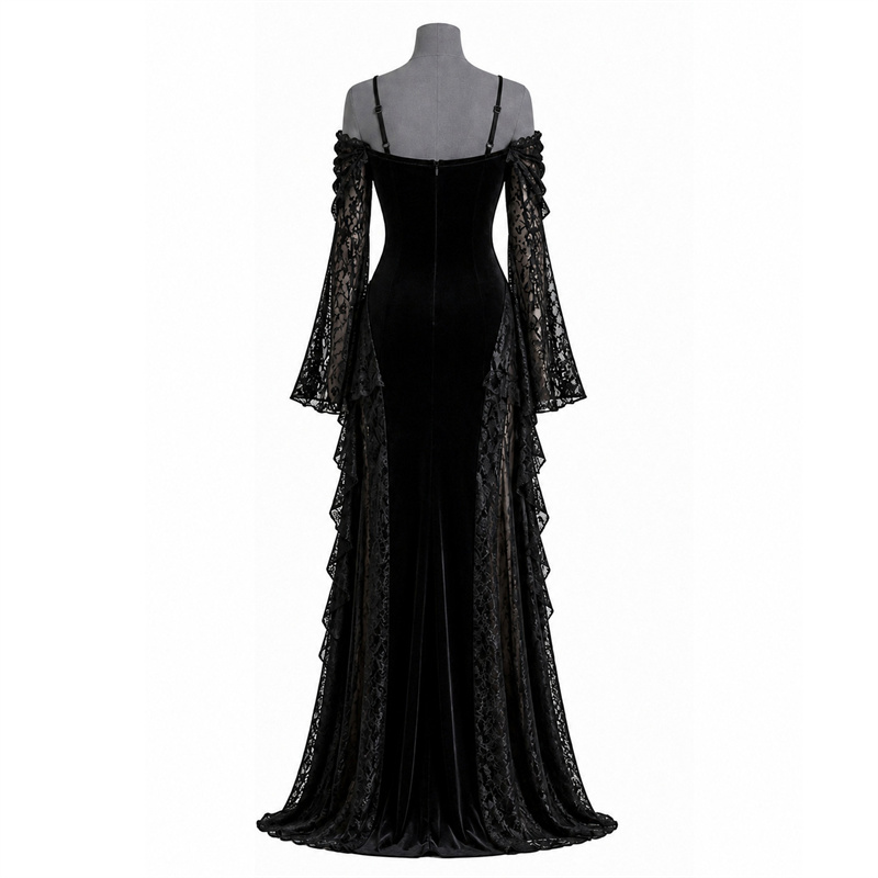 ハロウィーンの魔女女王コスプレ衣装、ゴシック調のレース、オフ - Evening Gown のレビューと価格