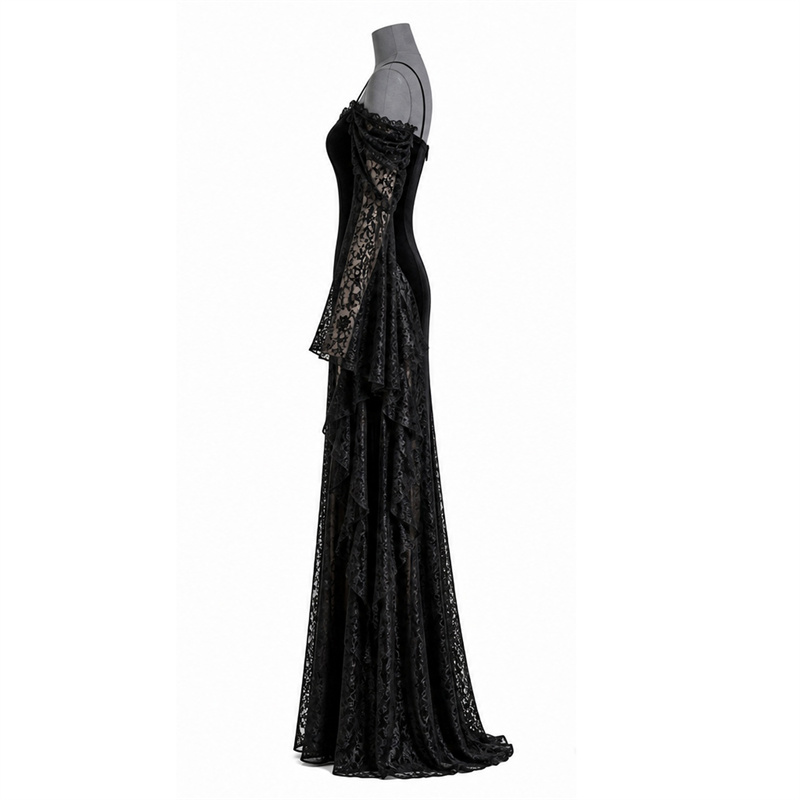 ハロウィーンの魔女女王コスプレ衣装、ゴシック調のレース、オフ - Evening Gown のレビューと価格