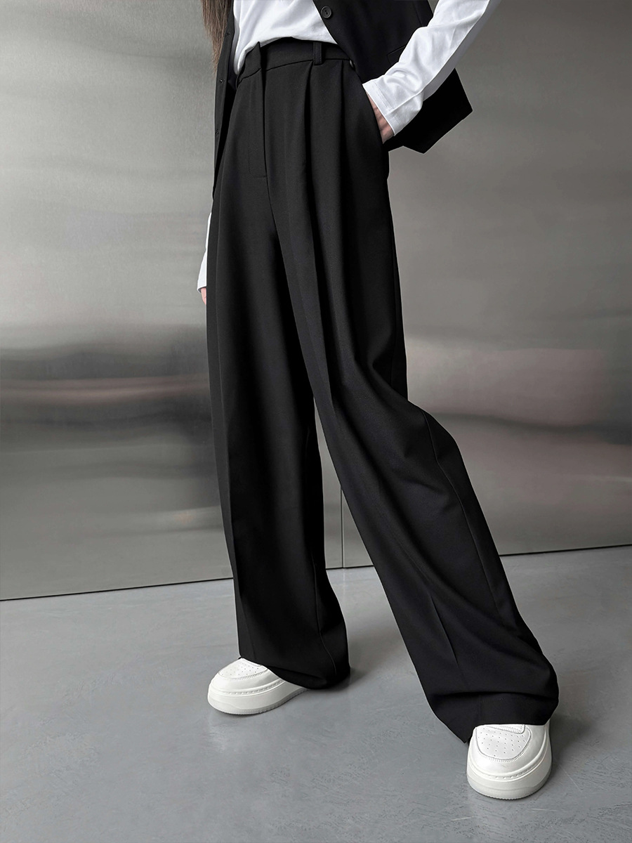 レディース スーツパンツ、ワイドレッグ、ハイウエスト、ストレ - Tailored Trouser Wide のレビューと価格