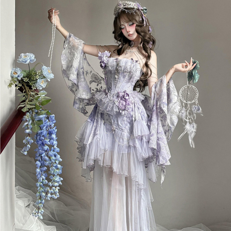 バイオレットポエトリーフォグロリータドレスクラスタイルプリン - Formal Dress のレビューと価格